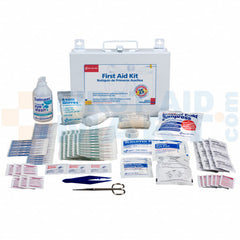 First Aid Only 25 Person Bulk Kit with CPR One-Way Valve Faceshield, Metal Case