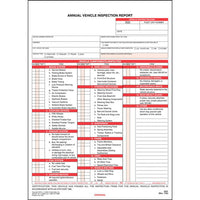 JJ Keller Annual Vehicle Inspection Report, 3-Ply with Carbon - Stock