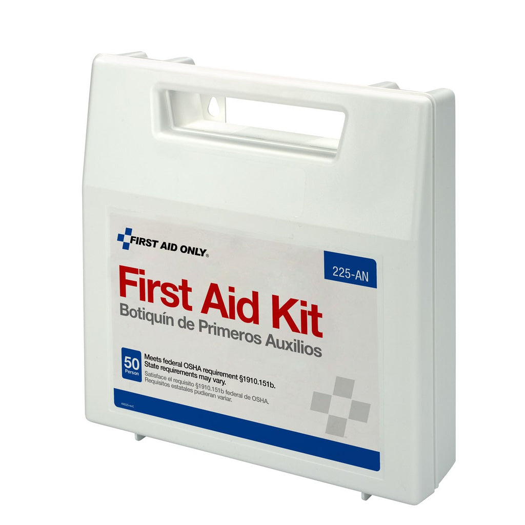 First Aid Only 50 Person First Aid Kit with Dividers and Plastic Case