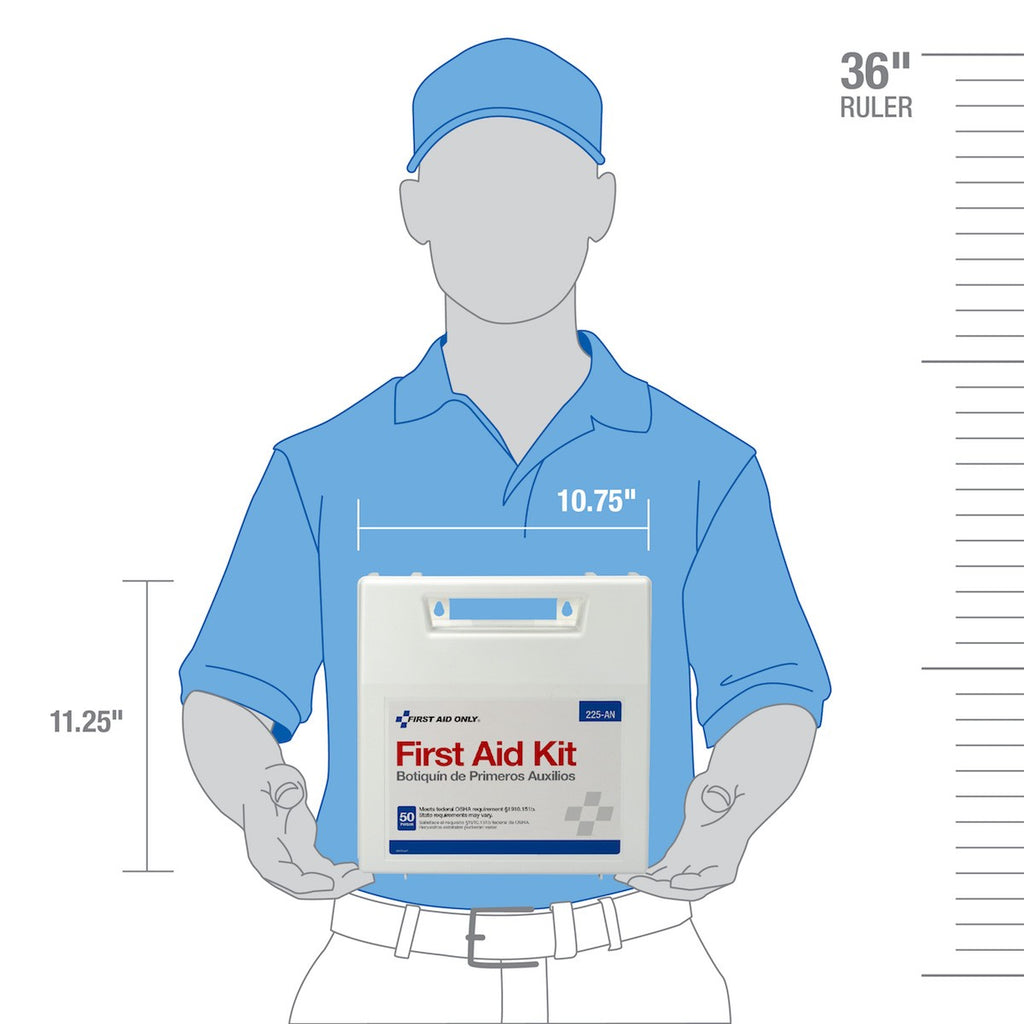 First Aid Only 50 Person First Aid Kit with Dividers and Plastic Case