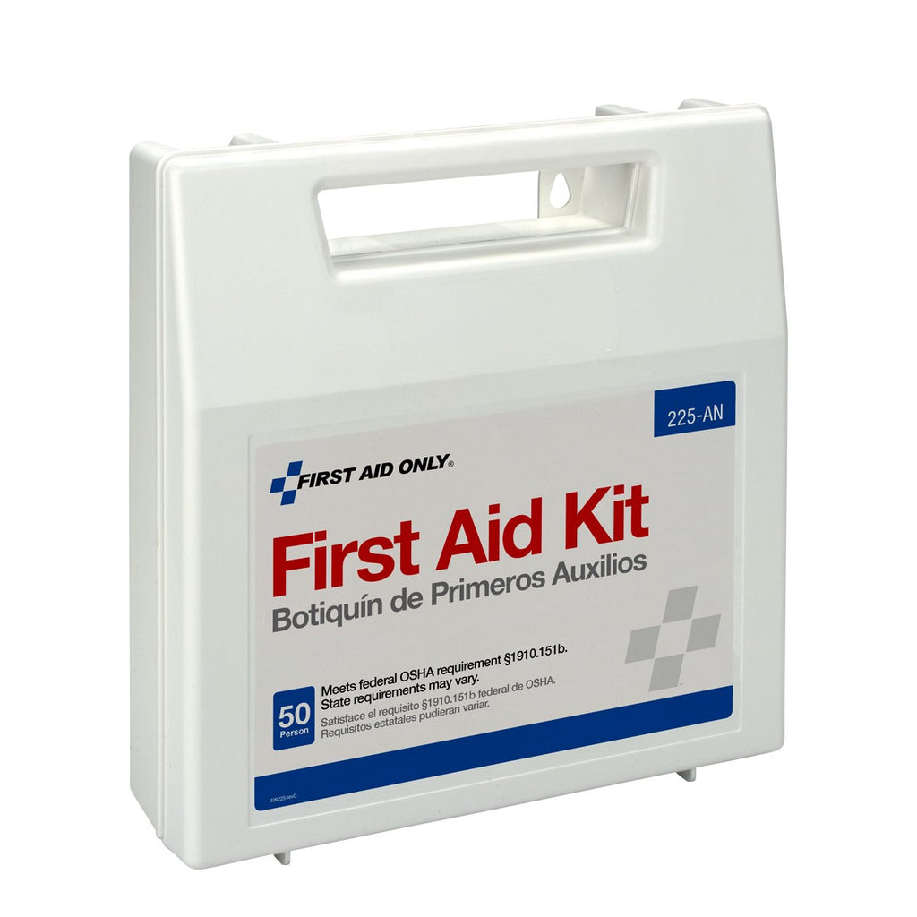 First Aid Only 50 Person First Aid Kit with Dividers and Plastic Case