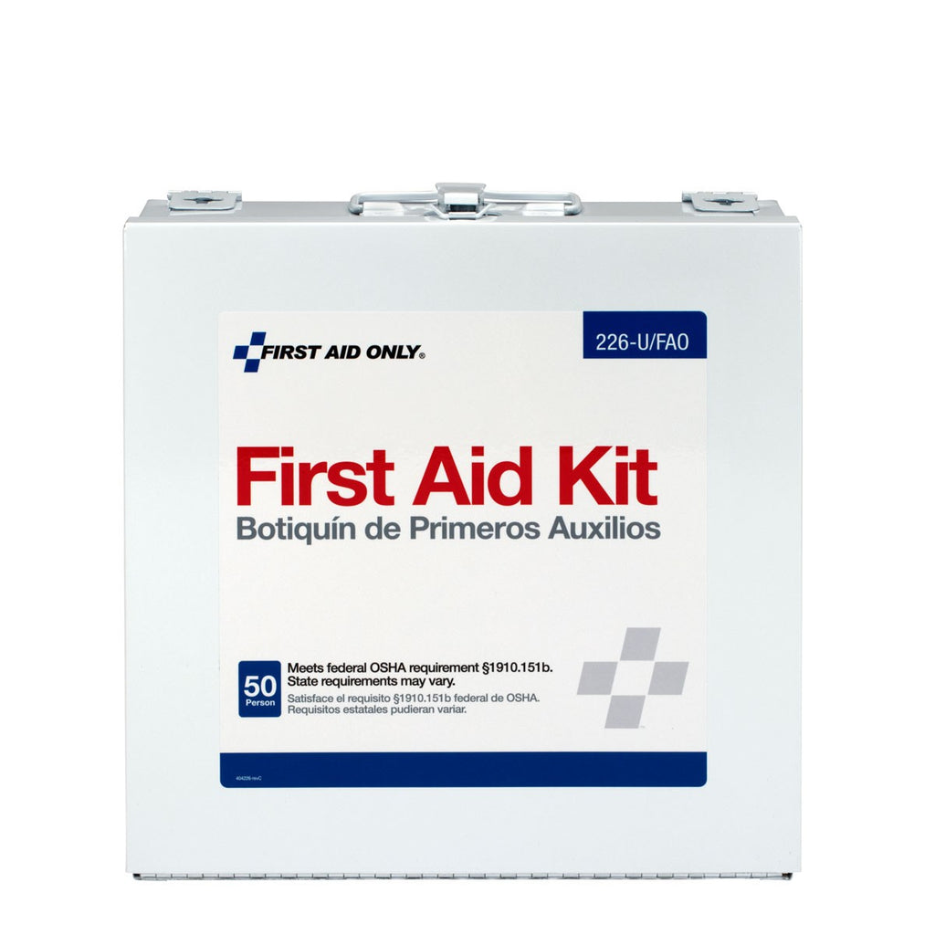 First Aid Only 50 Person ANSI A+ Compliant First Aid Kit, Metal Case