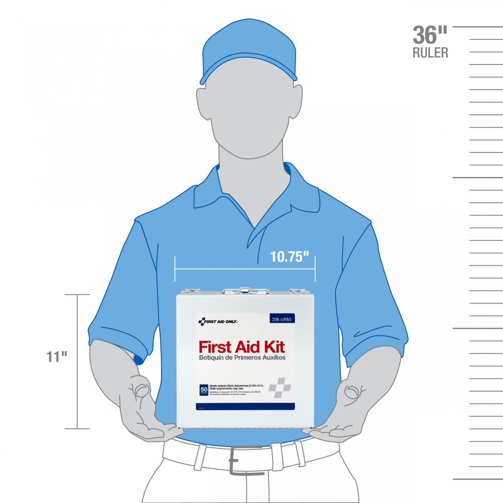 First Aid Only 50 Person ANSI A+ Compliant First Aid Kit, Metal Case