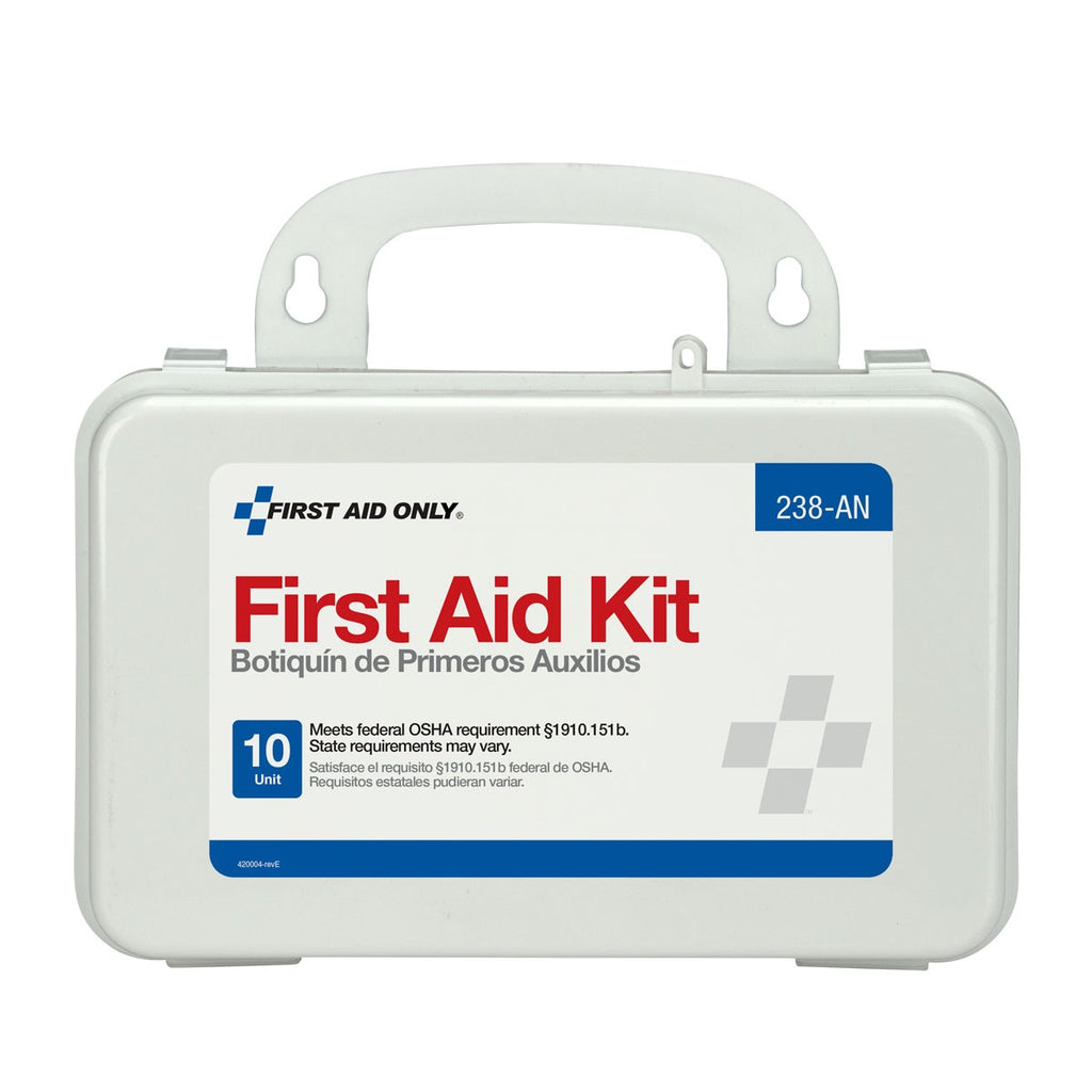First Aid Only 10 Unit First Aid Kit, Plastic Case for Workplace Safety Compliance