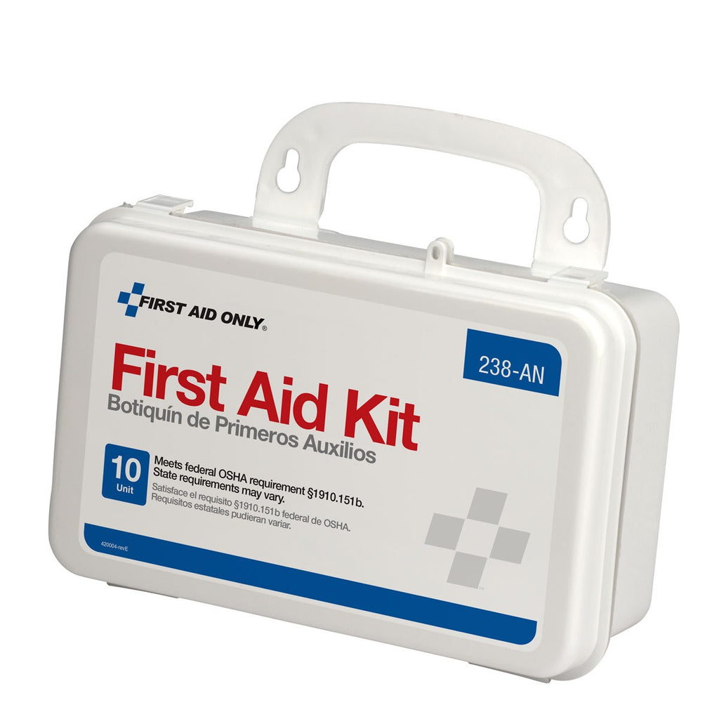 First Aid Only 10 Unit First Aid Kit, Plastic Case for Workplace Safety Compliance