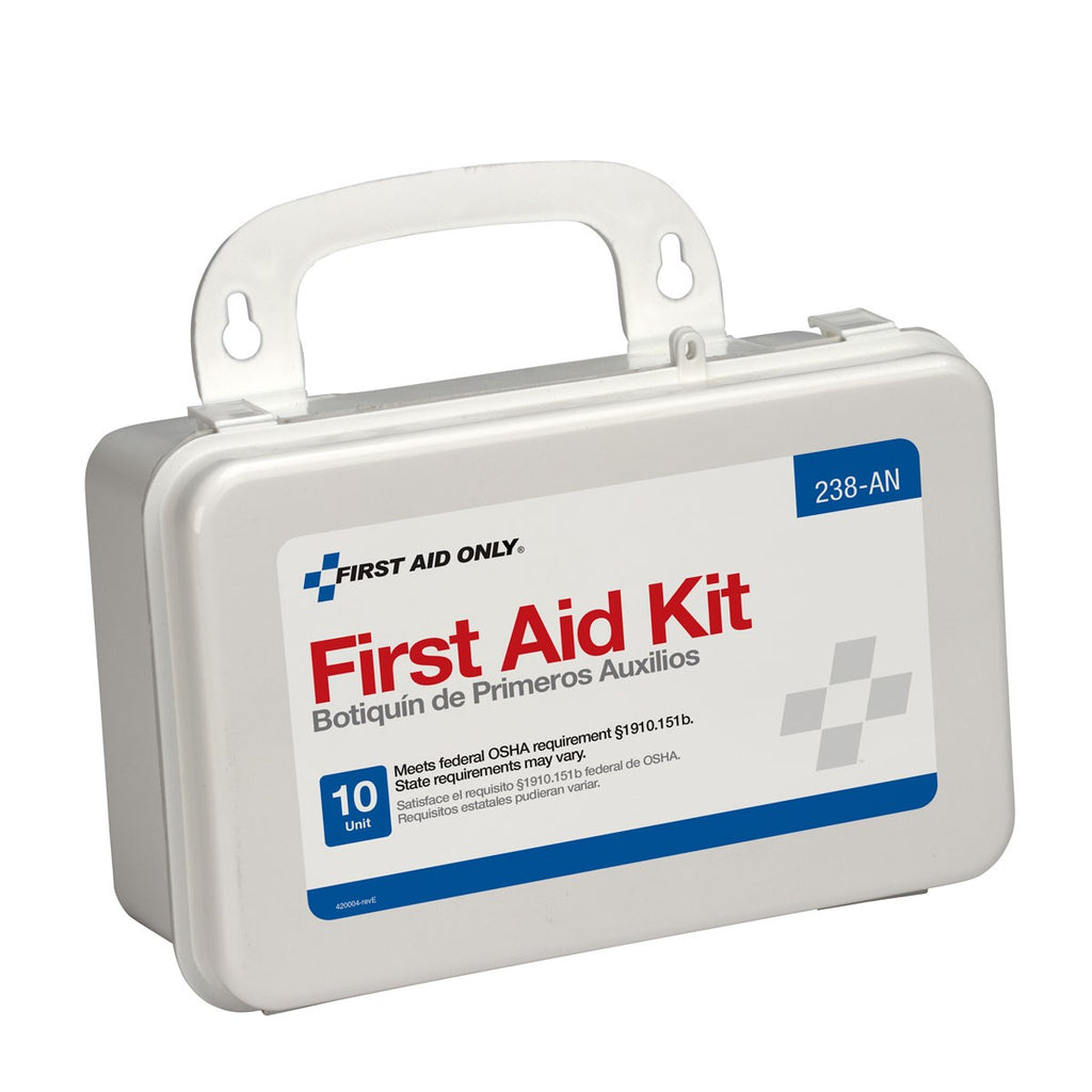 First Aid Only 10 Unit First Aid Kit, Plastic Case for Workplace Safety Compliance
