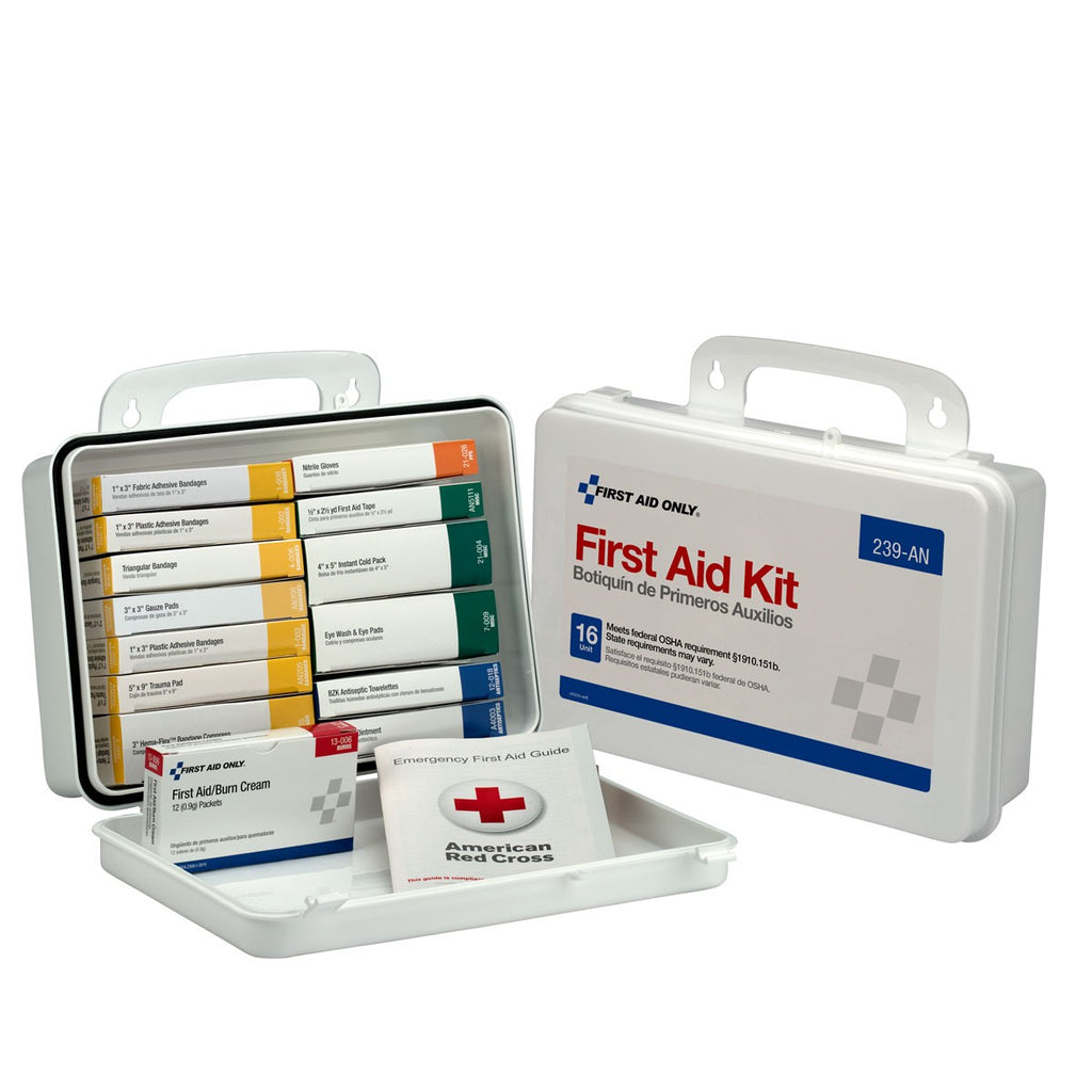 First Aid Only 16 Unit First Aid Kit with Weatherproof Plastic Case