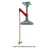 Justrite Ceiling Mount, Hughes Drench Shower, Galvanized Pipe
