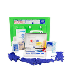 First Aid Only 16 oz. Eye Wash Station, Single Screw Cap Bottle, with 25 Person First Aid Kit
