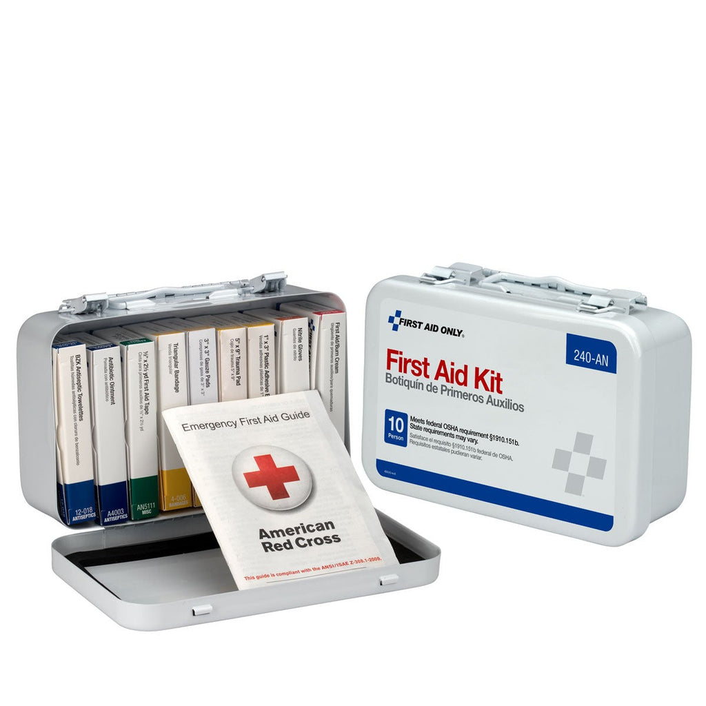 First Aid Only SmartCompliance Food Service First Aid Cabinet with Medications - Plastic, ANSI A+