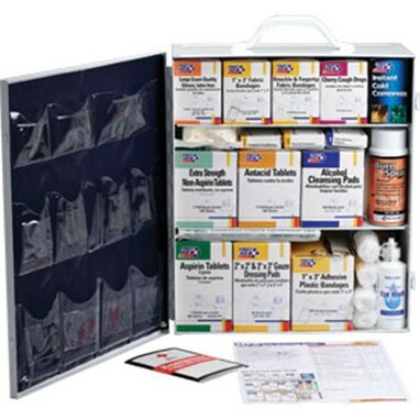 First Aid Only 3-Shelf Industrial First Aid Station with 12-Pocket Vinyl Liner (1092 Pieces)