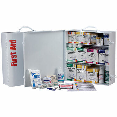 First Aid Only 3-Shelf Industrial First Aid Station with 12-Pocket Vinyl Liner (1092 Pieces)
