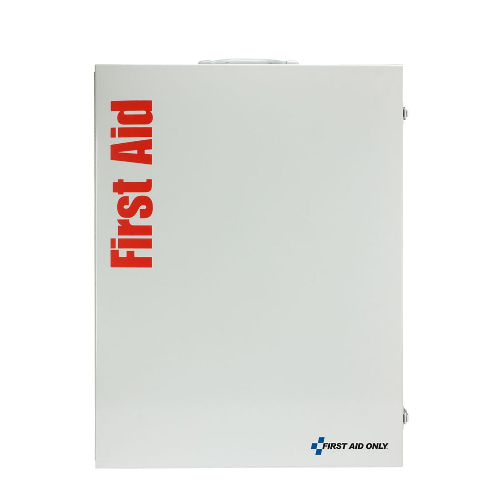 First Aid Only 200 Person 5 Shelf Industrial Metal First Aid Cabinet with Pocket Liner, 1718 Pieces