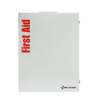 First Aid Only 200 Person 5 Shelf First Aid Industrial Metal Cabinet With Pocket Liner, 1718 Pieces