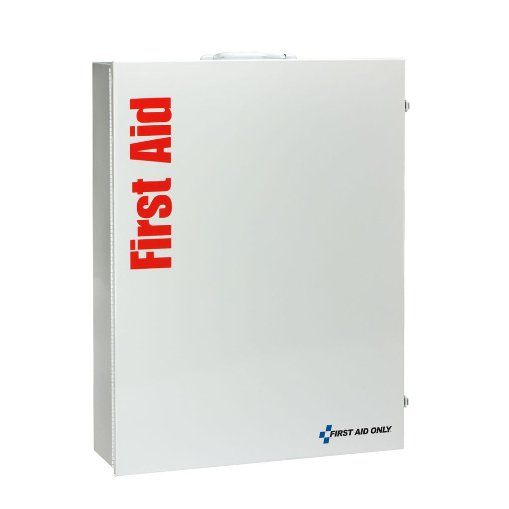 First Aid Only 200 Person 5 Shelf Industrial Metal First Aid Cabinet with Pocket Liner, 1718 Pieces