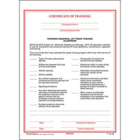 JJ Keller Powered Industrial Lift Truck Training Certificate - Classroom (Pack of 10)