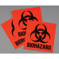 Justrite Label Kit for Biohazard Cans, 3 Labels and Instructions, Code Compliant for California