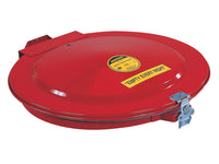 Justrite 55 Gallon Drum Cover With Vent And Gasket, Manual-Latching, Steel