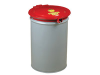 Justrite 55 Gallon Drum Cover With Vent And Gasket Drum, Self-Latching, Steel