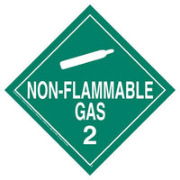 JJ Keller Division 2.2 Non-Flammable Gas Placard - Worded