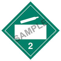 JJ Keller Division 2.2 Non-Flammable Gas Blank Placard (25 pcs.)