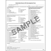 JJ Keller Illinois School Bus Driver Vehicle Inspection Report NCR - Snap-Out Format (Pack of 100)
