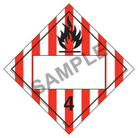 JJ Keller Division 4.1 Flammable Solid Placard - Blank