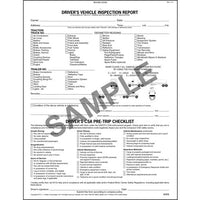 JJ Keller Detailed Driver's Vehicle Inspection Report with CSA Checklist - Tanker, Book Format - Stock