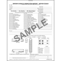 JJ Keller Detailed Driver's Vehicle Inspection Report - Motor Coach, Book Format - Stock