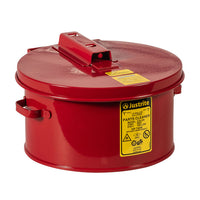 Justrite 1 Gallon Dip Tank for Cleaning Parts, Manual Cover with Fusible Link, Steel
