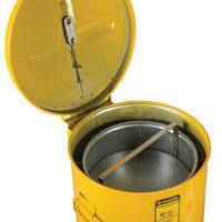 Justrite 3.5 Gallon Dip Tank for Cleaning Parts, Manual Cover with Fusible Link, Steel