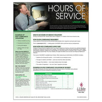 JJ Keller CSA Poster: Hours of Service Compliance