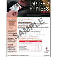 JJ Keller CSA Poster: Driver Fitness