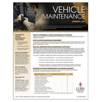 JJ Keller CSA Poster: Vehicle Maintenance