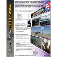 JJ Keller Surviving CSA: Unsafe Driving Laminated Poster