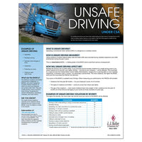 JJ Keller CSA Poster: Unsafe Driving