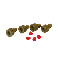 Justrite Replacement 1/16" OD Tube Fittings with PCTFE Ferrules, for HPLC Stainless Steel Manifold, Set of 4