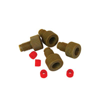 Justrite Replacement 1/8" OD Tube Fittings with PCTFE Ferrules for HPLC Stainless Steel Manifold, Set of 4