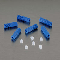 Justrite 1/16" OD Hard-Wall Tubing Compression Fittings with Ferrules for HPLC Poly Manifold, Package of 6