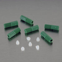 Justrite 1/8" OD Hard-Wall Tubing Compression Fittings with Ferrules for HPLC Poly Manifold, Package of 6