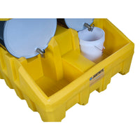 Justrite Drum Management Base Module, Dispensing Well, Forklift Channels, Recycled Polyethylene