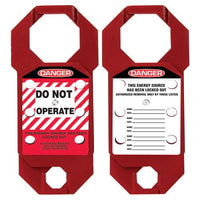 JJ Keller STOPOUT® Double-Cross Aluma-Tag™ Hasp - Danger Do Not Operate