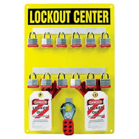 JJ Keller STOPOUT® Lockout Center - Aluminum Hanger Board, 12-Lock Cap