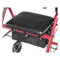 Drive Medical Adjustable Height Rollator with 6" Casters