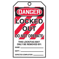 JJ Keller STOPOUT® Tags By-The-Roll - Danger Locked Out Do Not Operate