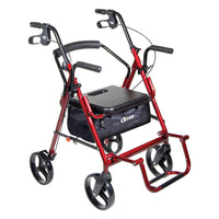 Drive Medical Duet Rollator/Transport Chair with 8" Casters