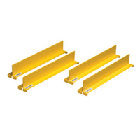 Justrite Shelf Dividers Fit Shelf Depth Of 14", Set Of 4, Yellow
