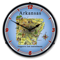 Arkansas Supports the 2nd Amendment 14" LED Wall Clock