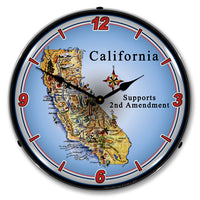 California Supports the 2nd Amendment 14" LED Wall Clock