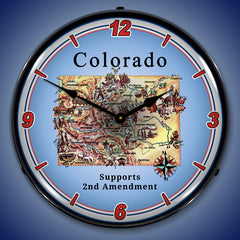 Colorado Supports the 2nd Amendment 14" LED Wall Clock